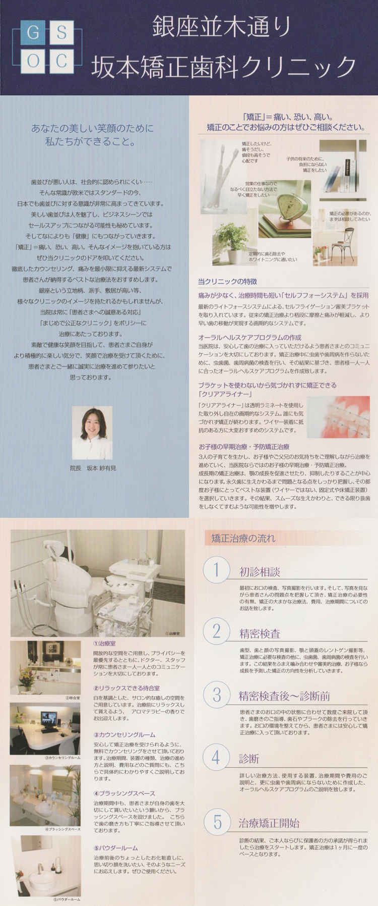 銀座並木通りさゆみ矯正歯科クリニックのお知らせ内容