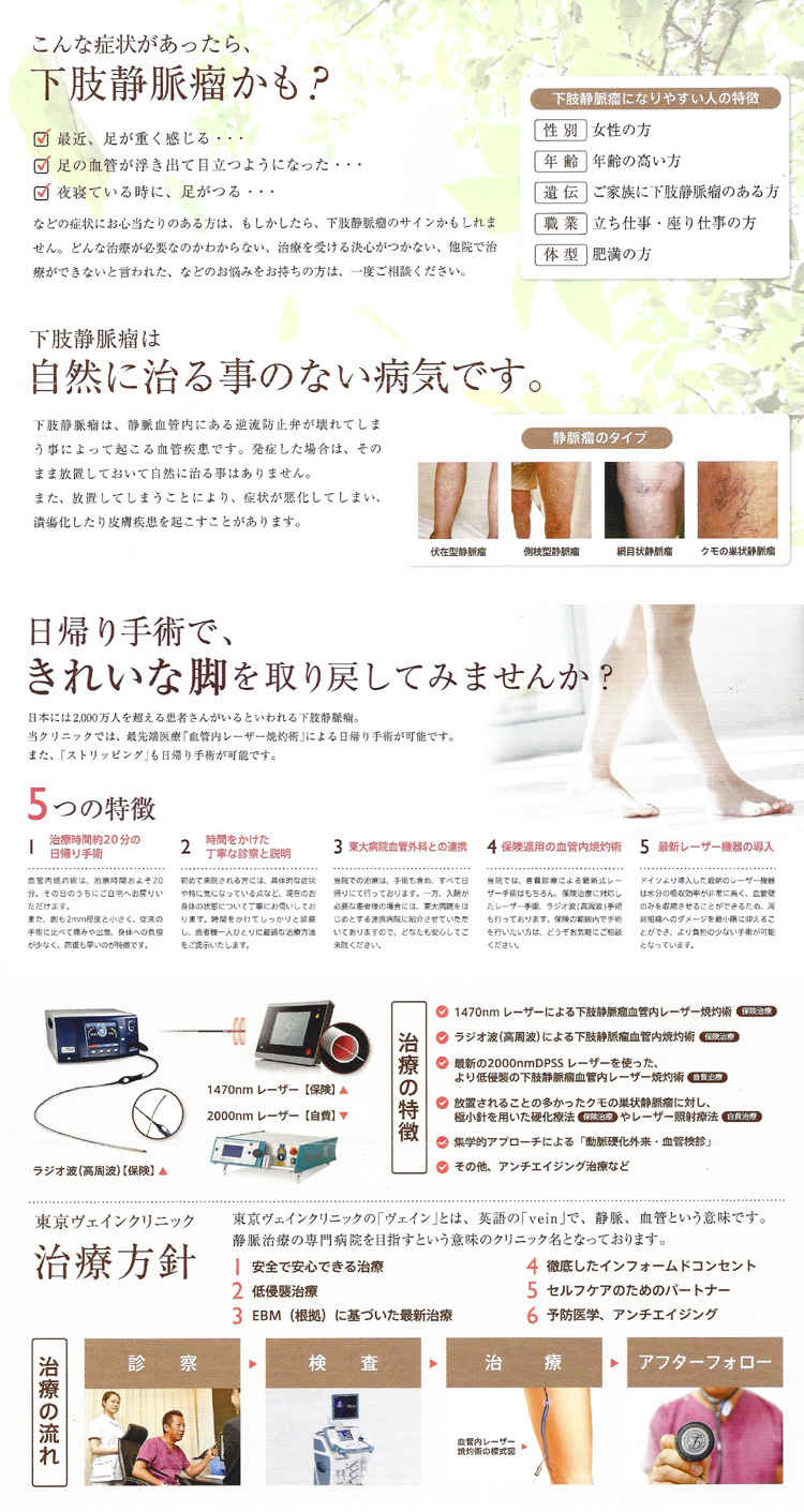 東京ヴェインクリニックのお知らせ内容