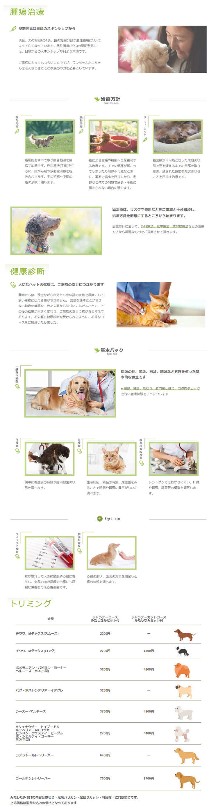 大師前どうぶつ病院のお知らせ内容