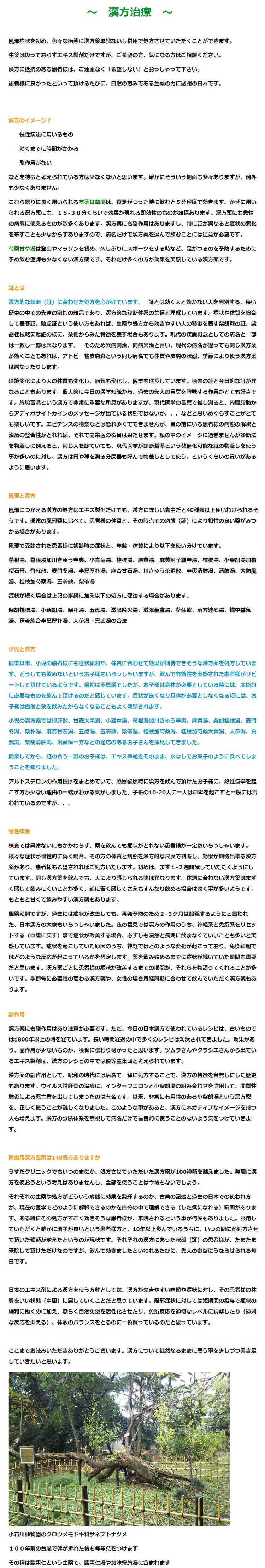 うすだクリニックのお知らせ内容