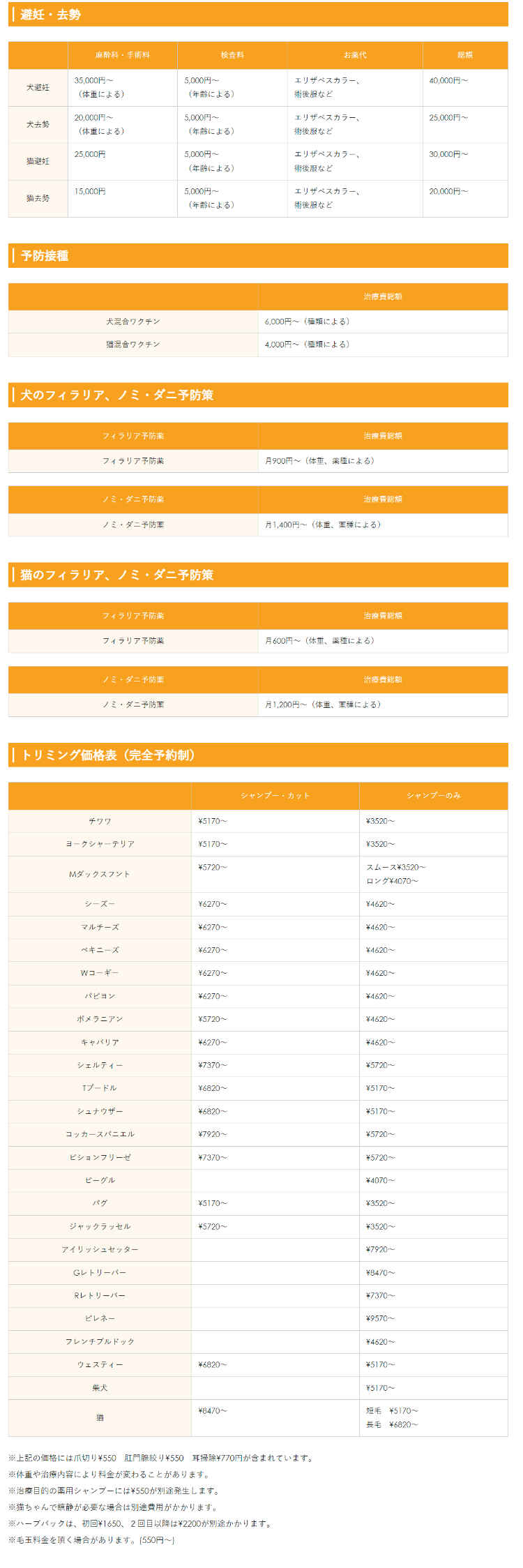 西日暮里ペットクリニックのお知らせ内容