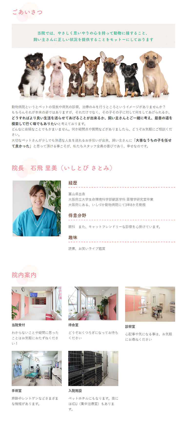 とくろくペットクリニックのお知らせ内容