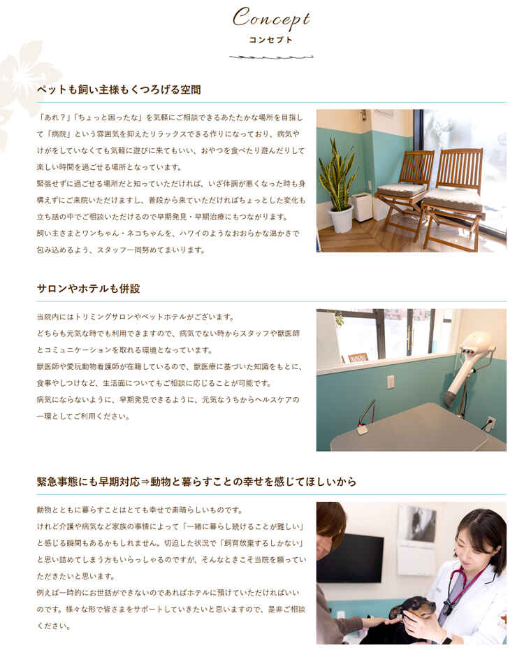 PET CARE CLINIC PILINA（ペットケアクリニックピリナ）のお知らせ内容